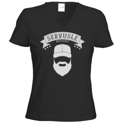 Motiv: T-Shirts Damen V-Neck FAIR WEAR - Servusle - bestimme auf Wunsch Details wie Produkt, Grösse, Farbe und Position selbst ! Motiv: T-Shirts Damen V-Neck FAIR WEAR - Servusle