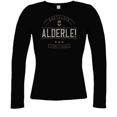 Motiv: Longsleeve Damen FAIR WEAR - Alderle - bestimme auf Wunsch Details wie Produkt, Grösse, Farbe und Position selbst ! Motiv: Longsleeve Damen FAIR WEAR - Alderle