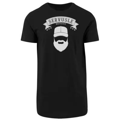Motiv: Shaped Long Tee - Servusle - bestimme auf Wunsch Details wie Produkt, Grösse, Farbe und Position selbst ! Motiv: Shaped Long Tee - Servusle