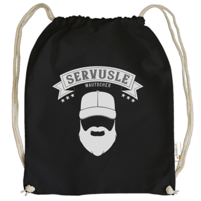 Motiv: Cotton Gymsac - Servusle - bestimme auf Wunsch Details wie Produkt, Grösse, Farbe und Position selbst ! Motiv: Cotton Gymsac - Servusle