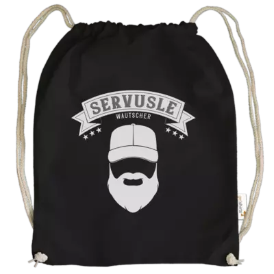 Motiv: Cotton Gymsac - Servusle - bestimme auf Wunsch Details wie Produkt, Grösse, Farbe und Position selbst ! Motiv: Cotton Gymsac - Servusle