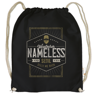 Motiv: Cotton Gymsac - Nameless - bestimme auf Wunsch Details wie Produkt, Grösse, Farbe und Position selbst ! Motiv: Cotton Gymsac - Nameless
