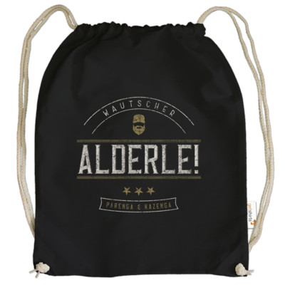 Motiv: Cotton Gymsac - Alderle - bestimme auf Wunsch Details wie Produkt, Grösse, Farbe und Position selbst ! Motiv: Cotton Gymsac - Alderle