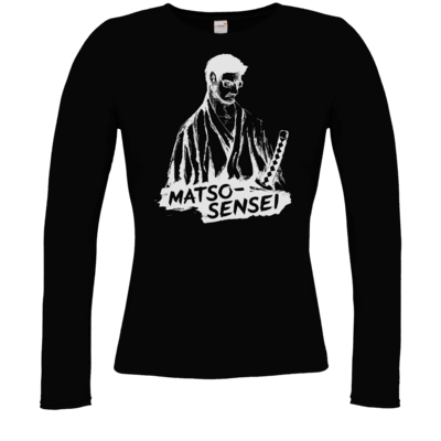 Motiv: Longsleeve Damen FAIR WEAR - Matso-Sensei - bestimme auf Wunsch Details wie Produkt, Grösse, Farbe und Position selbst ! Motiv: Longsleeve Damen FAIR WEAR - Matso-Sensei