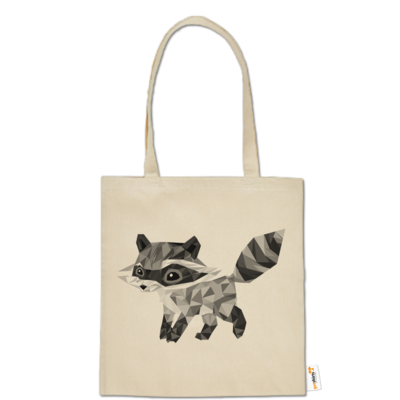 Motiv: Baumwolltasche - Raccoonus Triangle - bestimme auf Wunsch Details wie Produkt, Grösse, Farbe und Position selbst ! Motiv: Baumwolltasche - Raccoonus Triangle