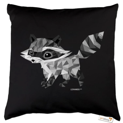 Motiv: Kissen Baumwolle - Raccoonus Triangle - bestimme auf Wunsch Details wie Produkt, Grösse, Farbe und Position selbst ! Motiv: Kissen Baumwolle - Raccoonus Triangle