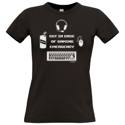 Motiv: T-Shirt Damen Premium FAIR WEAR - Gaming Emergency - bestimme auf Wunsch Details wie Produkt, Grösse, Farbe und Position selbst ! Motiv: T-Shirt Damen Premium FAIR WEAR - Gaming Emergency