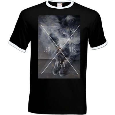 Motiv: T-Shirt Ringer - Cat Content - bestimme auf Wunsch Details wie Produkt, Grösse, Farbe und Position selbst ! Motiv: T-Shirt Ringer - Cat Content