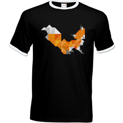 Motiv: T-Shirt Ringer - Foxy Triangle - bestimme auf Wunsch Details wie Produkt, Grösse, Farbe und Position selbst ! Motiv: T-Shirt Ringer - Foxy Triangle