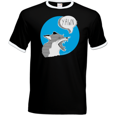 Motiv: T-Shirt Ringer - What the Fox says - bestimme auf Wunsch Details wie Produkt, Grösse, Farbe und Position selbst ! Motiv: T-Shirt Ringer - What the Fox says