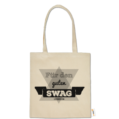 Motiv: Baumwolltasche - Fuer den guten Swag - bestimme auf Wunsch Details wie Produkt, Grösse, Farbe und Position selbst ! Motiv: Baumwolltasche - Fuer den guten Swag