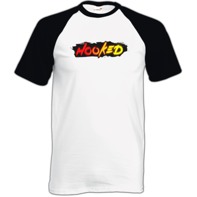 Motiv: TShirt Baseball - Hooked Logo - bestimme auf Wunsch Details wie Produkt, Grösse, Farbe und Position selbst ! Motiv: TShirt Baseball - Hooked Logo