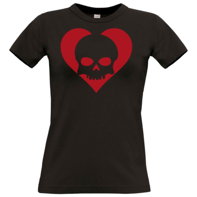 Motiv: T-Shirt Damen Premium FAIR WEAR - Piratenherz - bestimme auf Wunsch Details wie Produkt, Grösse, Farbe und Position selbst ! Motiv: T-Shirt Damen Premium FAIR WEAR - Piratenherz