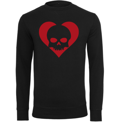 Motiv: Light Crew Sweatshirt - Piratenherz - bestimme auf Wunsch Details wie Produkt, Grösse, Farbe und Position selbst ! Motiv: Light Crew Sweatshirt - Piratenherz