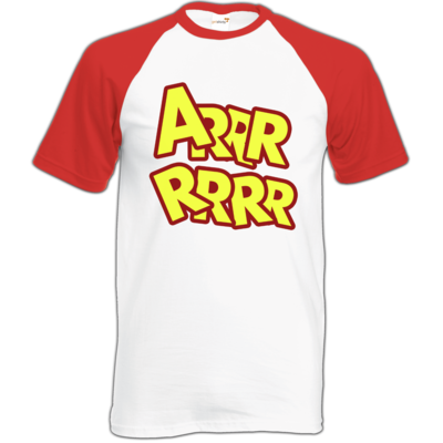 Motiv: Baseball-T FAIR WEAR - ARRRRRRR - bestimme auf Wunsch Details wie Produkt, Grösse, Farbe und Position selbst ! Motiv: Baseball-T FAIR WEAR - ARRRRRRR
