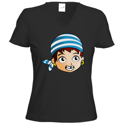 Motiv: T-Shirts Damen V-Neck FAIR WEAR - Matrose - bestimme auf Wunsch Details wie Produkt, Grösse, Farbe und Position selbst ! Motiv: T-Shirts Damen V-Neck FAIR WEAR - Matrose