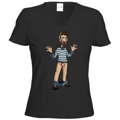 Motiv: T-Shirts Damen V-Neck FAIR WEAR - Hosenlos - bestimme auf Wunsch Details wie Produkt, Grösse, Farbe und Position selbst ! Motiv: T-Shirts Damen V-Neck FAIR WEAR - Hosenlos