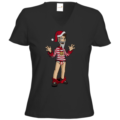 Motiv: T-Shirts Damen V-Neck FAIR WEAR - Weihnachten - bestimme auf Wunsch Details wie Produkt, Grösse, Farbe und Position selbst ! Motiv: T-Shirts Damen V-Neck FAIR WEAR - Weihnachten