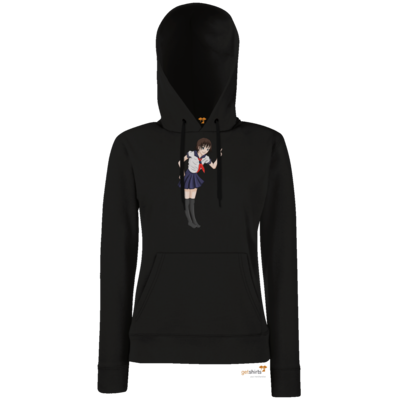 Motiv: Hoodie Damen Classic - Saku Girl - bestimme auf Wunsch Details wie Produkt, Grösse, Farbe und Position selbst ! Motiv: Hoodie Damen Classic - Saku Girl