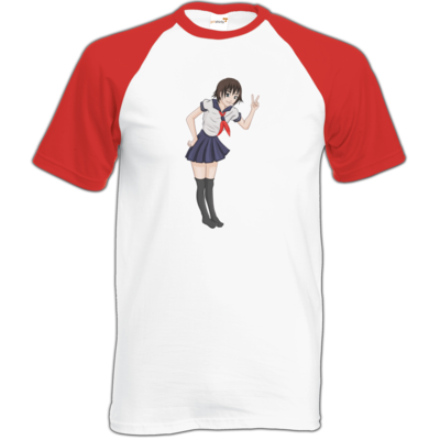 Motiv: Baseball-T FAIR WEAR - Saku Girl - bestimme auf Wunsch Details wie Produkt, Grösse, Farbe und Position selbst ! Motiv: Baseball-T FAIR WEAR - Saku Girl