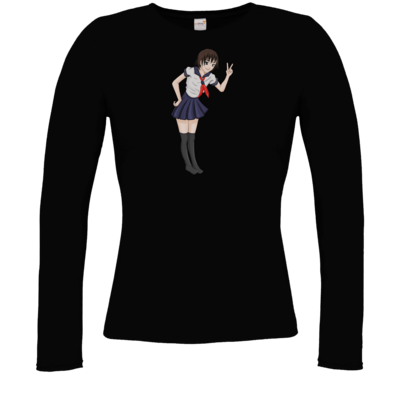 Motiv: Longsleeve Damen FAIR WEAR - Saku Girl - bestimme auf Wunsch Details wie Produkt, Grösse, Farbe und Position selbst ! Motiv: Longsleeve Damen FAIR WEAR - Saku Girl