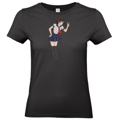 Motiv: T-Shirt Damen Premium FAIR WEAR - Saku Girl - bestimme auf Wunsch Details wie Produkt, Grösse, Farbe und Position selbst ! Motiv: T-Shirt Damen Premium FAIR WEAR - Saku Girl