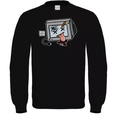 Motiv: Sweatshirt FAIR WEAR - TV kaputt - bestimme auf Wunsch Details wie Produkt, Grösse, Farbe und Position selbst ! Motiv: Sweatshirt FAIR WEAR - TV kaputt