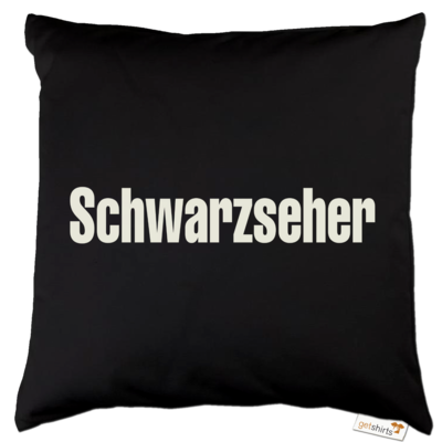 Motiv: Kissen Baumwolle - Schwarzseher - bestimme auf Wunsch Details wie Produkt, Grösse, Farbe und Position selbst ! Motiv: Kissen Baumwolle - Schwarzseher