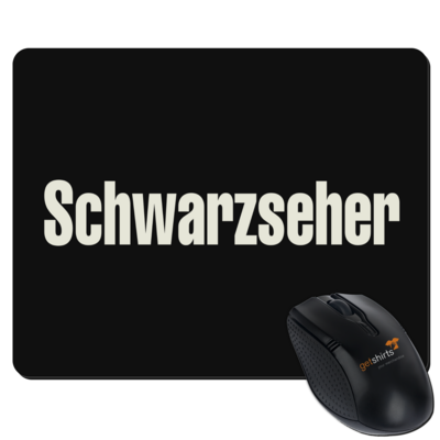 Motiv: Mousepad Textil - Schwarzseher - bestimme auf Wunsch Details wie Produkt, Grösse, Farbe und Position selbst ! Motiv: Mousepad Textil - Schwarzseher