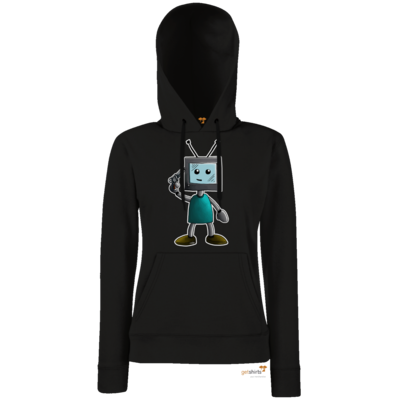 Motiv: Hoodie Damen Classic - TV Man - bestimme auf Wunsch Details wie Produkt, Grösse, Farbe und Position selbst ! Motiv: Hoodie Damen Classic - TV Man