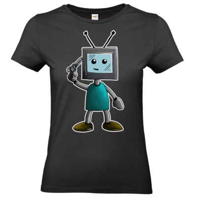 Motiv: T-Shirt Damen Premium FAIR WEAR - TV Man - bestimme auf Wunsch Details wie Produkt, Grösse, Farbe und Position selbst ! Motiv: T-Shirt Damen Premium FAIR WEAR - TV Man