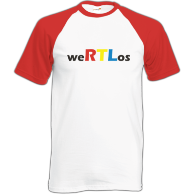 Motiv: Baseball-T FAIR WEAR - weRTLos - bestimme auf Wunsch Details wie Produkt, Grösse, Farbe und Position selbst ! Motiv: Baseball-T FAIR WEAR - weRTLos