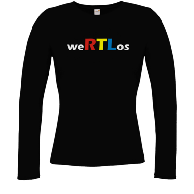 Motiv: Longsleeve Damen FAIR WEAR - weRTLos - bestimme auf Wunsch Details wie Produkt, Grösse, Farbe und Position selbst ! Motiv: Longsleeve Damen FAIR WEAR - weRTLos
