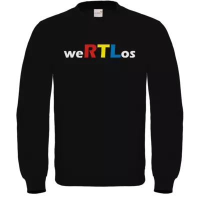 Motiv: Sweatshirt FAIR WEAR - weRTLos - bestimme auf Wunsch Details wie Produkt, Grösse, Farbe und Position selbst ! Motiv: Sweatshirt FAIR WEAR - weRTLos