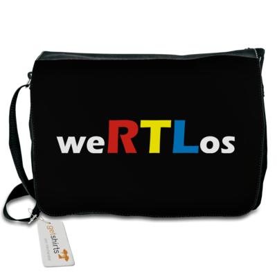 Motiv: Schultertasche - weRTLos - bestimme auf Wunsch Details wie Produkt, Grösse, Farbe und Position selbst ! Motiv: Schultertasche - weRTLos
