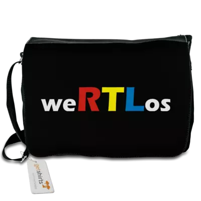 Motiv: Schultertasche - weRTLos - bestimme auf Wunsch Details wie Produkt, Grösse, Farbe und Position selbst ! Motiv: Schultertasche - weRTLos