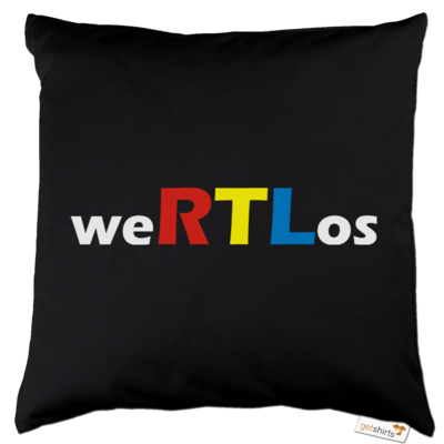 Motiv: Kissen Baumwolle - weRTLos - bestimme auf Wunsch Details wie Produkt, Grösse, Farbe und Position selbst ! Motiv: Kissen Baumwolle - weRTLos