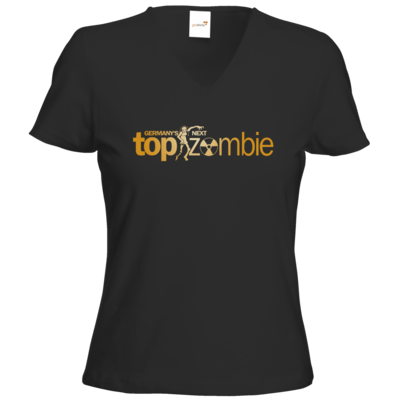 Motiv: T-Shirts Damen V-Neck FAIR WEAR - Germanys Next TopZombie - bestimme auf Wunsch Details wie Produkt, Grösse, Farbe und Position selbst ! Motiv: T-Shirts Damen V-Neck FAIR WEAR - Germanys Next TopZombie