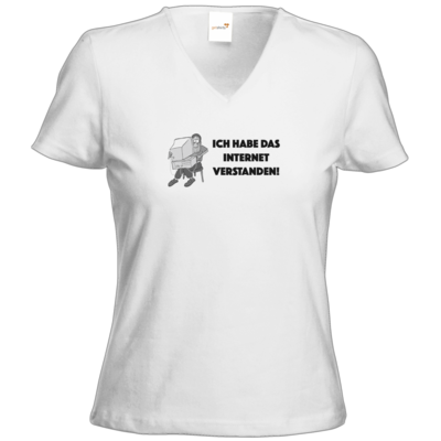 Motiv: T-Shirts Damen V-Neck FAIR WEAR - verstanden - bestimme auf Wunsch Details wie Produkt, Grösse, Farbe und Position selbst ! Motiv: T-Shirts Damen V-Neck FAIR WEAR - verstanden
