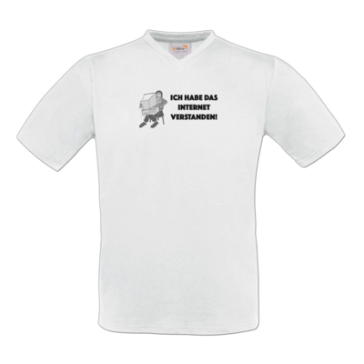 Motiv: T-Shirt V-Neck FAIR WEAR - verstanden - bestimme auf Wunsch Details wie Produkt, Grösse, Farbe und Position selbst ! Motiv: T-Shirt V-Neck FAIR WEAR - verstanden