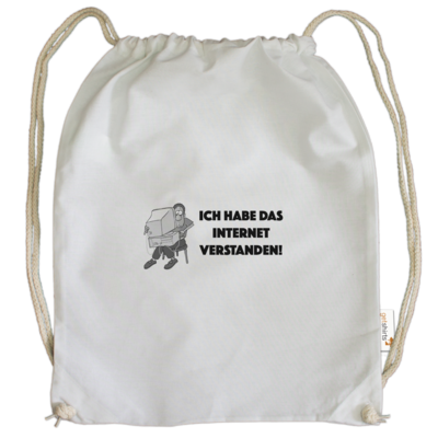Motiv: Cotton Gymsac - verstanden - bestimme auf Wunsch Details wie Produkt, Grösse, Farbe und Position selbst ! Motiv: Cotton Gymsac - verstanden