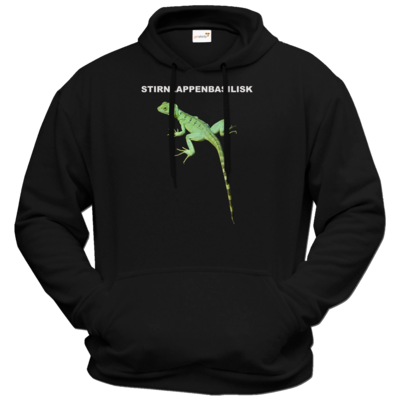 Motiv: Hoodie Premium FAIR WEAR - Stirnlappenbasilisk - bestimme auf Wunsch Details wie Produkt, Grösse, Farbe und Position selbst ! Motiv: Hoodie Premium FAIR WEAR - Stirnlappenbasilisk