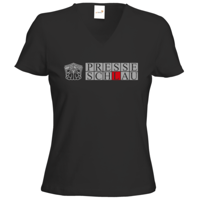 Motiv: T-Shirts Damen V-Neck FAIR WEAR - Presseschlau 2 - bestimme auf Wunsch Details wie Produkt, Grösse, Farbe und Position selbst ! Motiv: T-Shirts Damen V-Neck FAIR WEAR - Presseschlau 2