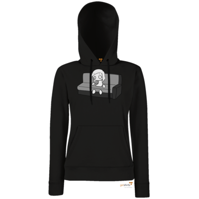 Motiv: Hoodie Damen Classic - DarkViktory Couch Woman - bestimme auf Wunsch Details wie Produkt, Grösse, Farbe und Position selbst ! Motiv: Hoodie Damen Classic - DarkViktory Couch Woman