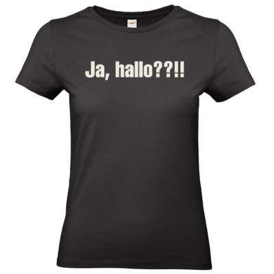 Motiv: T-Shirt Damen Premium FAIR WEAR - ja hallo - bestimme auf Wunsch Details wie Produkt, Grösse, Farbe und Position selbst ! Motiv: T-Shirt Damen Premium FAIR WEAR - ja hallo