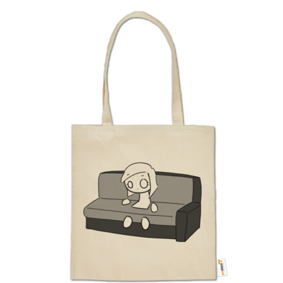 Motiv: Baumwolltasche - DarkViktory Couch Woman - bestimme auf Wunsch Details wie Produkt, Grösse, Farbe und Position selbst ! Motiv: Baumwolltasche - DarkViktory Couch Woman