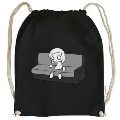Motiv: Cotton Gymsac - DarkViktory Couch Woman - bestimme auf Wunsch Details wie Produkt, Grösse, Farbe und Position selbst ! Motiv: Cotton Gymsac - DarkViktory Couch Woman