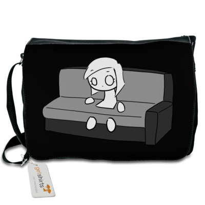 Motiv: Schultertasche - DarkViktory Couch Woman - bestimme auf Wunsch Details wie Produkt, Grösse, Farbe und Position selbst ! Motiv: Schultertasche - DarkViktory Couch Woman