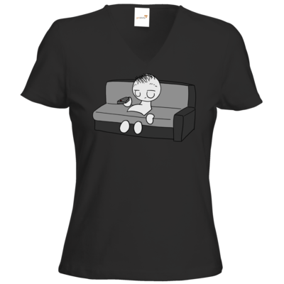 Motiv: T-Shirts Damen V-Neck FAIR WEAR - DarkViktory Couchman - bestimme auf Wunsch Details wie Produkt, Grösse, Farbe und Position selbst ! Motiv: T-Shirts Damen V-Neck FAIR WEAR - DarkViktory Couchman