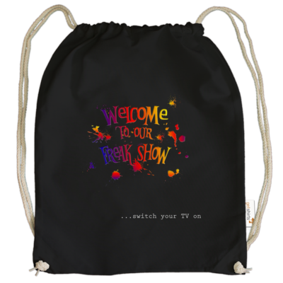 Motiv: Cotton Gymsac - Freakshow - bestimme auf Wunsch Details wie Produkt, Grösse, Farbe und Position selbst ! Motiv: Cotton Gymsac - Freakshow